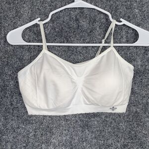 Lilly of France Sports Bra Junior L XL White Workout Tee Padded